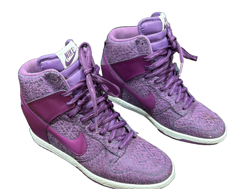 Nike Dunk Sky Hi Purple Pink Wedge Sneakers